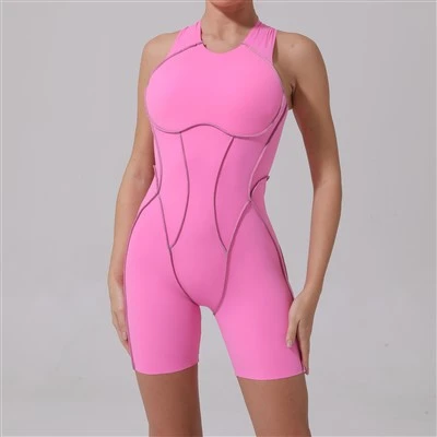 Traje de una pieza ajustado de color de contraste de color anochecer para deportes